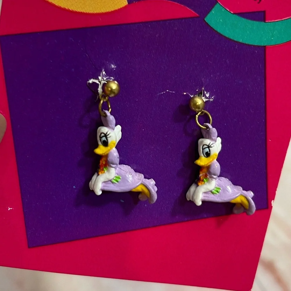 DAISY DUCK Disney Vintage Earrings
